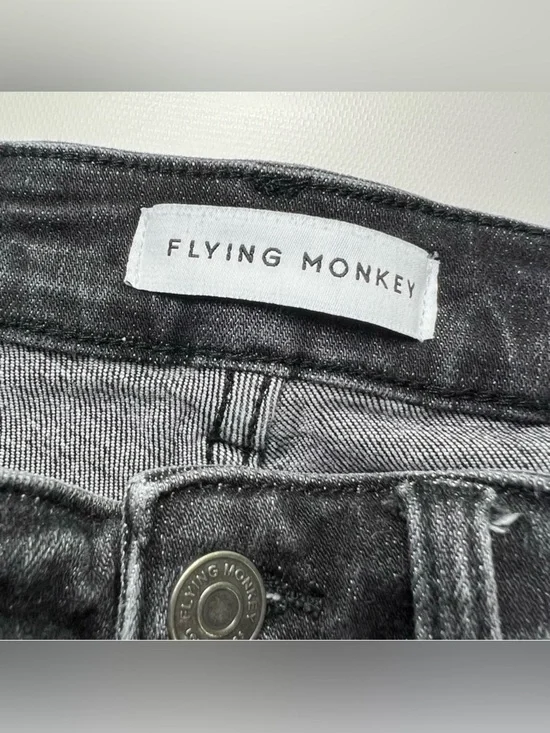 FLYING MONKEY - MID-RISE FLARE W/ EXPOSED BUTTON FLY & SLIT size 24 - Picture 5 of 10